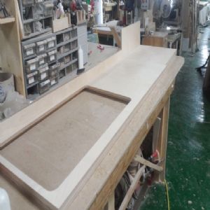 싱크대상판 원목(특수목) 36mm(뒷턱포함,싱크볼 별매)(샌딩포함)(5.기타볼(도면필수))(자작합판) (2260*36*600)(1개)