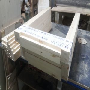 천연 원목 건강 트윈 서랍 책상(홍송) (1600*740*540)(2개)