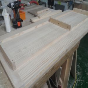 시즈닝 특대형 아일랜드 식탁 24mm(소나무) (1400*700*550)(샌딩)(1개)