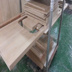 싱크대 ( 하부장2500 mm * 700 mm * 570 mm)(물푸레문짝)(0 mm)(내부장 오크색)