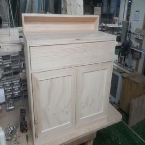 시즈닝 주방수납장 트윈 18mm(소나무) (1000*900*500)(샌딩)(1개)