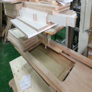 싱크대 ( 하부장2700 mm * 700 mm * 570 mm)(물푸레문짝)(0 mm)(내부장 백색)