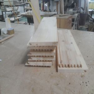 모던수납 침대(홍송) (2000*400*1100)(샌딩)(1개)