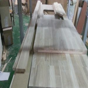 싱크대상판 원목(특수목) 36mm(뒷턱포함,싱크볼 별매)(1.볼규격 JS850)(물푸레) (2400*36*600)(1개)