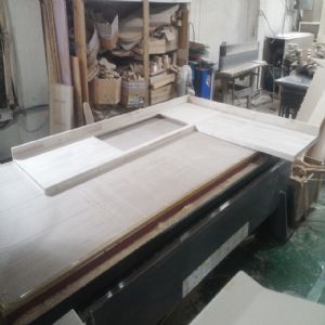 싱크대상판 원목(특수목) 36mm(뒷턱포함,싱크볼 별매)(1.볼규격 JS850)(자작나무) (1500*36*550)(샌딩)(2개)