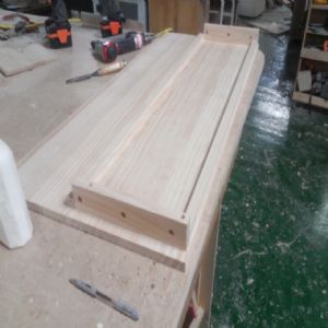 시즈닝 주방수납장(서랍없음)(소나무) (800*800*400)(샌딩)(1개)