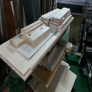 베이직 3단 서랍 원목 옷장(소나무) (900*2000*600)(1개)