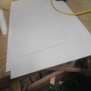 싱크대 ( 상부장968 mm * 800 mm * 310 mm)(UV백색)(0 mm)(내부장 오크색)