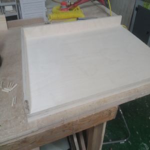 싱크대상판 원목(특수목) 36mm(뒷턱포함,싱크볼 별매)(2.볼규격 JS870)(자작합판) (3000*36*600)(샌딩)(1개)