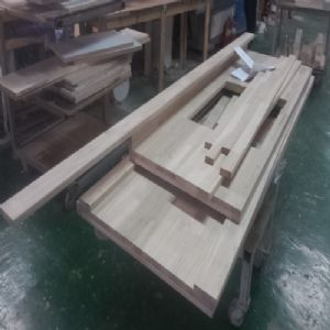 싱크대상판 원목(특수목) 36mm(뒷턱포함,싱크볼 별매)(5.기타볼(도면필수))(물푸레) (1410*36*625)(1개)