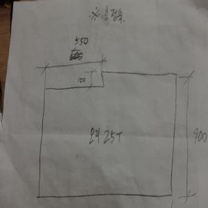 싱크대 ( 하부장1800 mm * 700 mm * 570 mm)(물푸레문짝)(96mm)(내부장 백색)