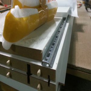 UV 고광택 벽붙이 백색 수납장(백색(코팅)) (1400*300*250)(1개)