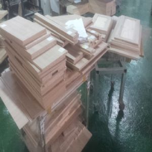 싱크대 ( 상부장3318 mm * 800 mm * 310 mm 하부장3318 mm * 700 mm * 570 mm)(물푸레문짝)(0 mm)(내부장 오크색)