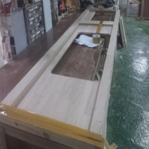 싱크대상판 원목(특수목) 36mm(뒷턱포함,싱크볼 별매)(볼 JS850)(물푸레) (2200*36*650)(샌딩)(1개)