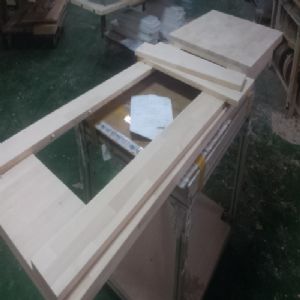 싱크대상판 원목(특수목) 36mm(뒷턱포함,싱크볼 별매)(기타볼(도면))(자작나무) (2370*36*630)(샌딩)(1개)