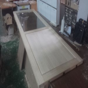 현관 프로방스 중문(투명강화유리)(소나무) (1275*2255*1125)(1개)