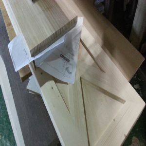 패널 크로스 문짝 18mm(1.좌측문싱크대경첩홈가공)(스프러스) (350*1890*0)(2개)