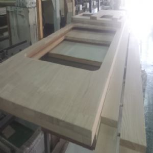 싱크대 ( 하부장1400 mm * 700 mm * 570 mm)(물푸레문짝)(0 mm)(내부장 오크색)