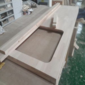 싱크대상판 원목(특수목) 36mm(뒷턱포함,싱크볼 별매)(볼 JS850)(오리나무) (1510*36*550)(1개)