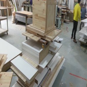 싱크대 ( 상부장2200 mm * 800 mm * 310 mm 하부장2200 mm * 700 mm * 570 mm)(물푸레문짝)(0 mm)(내부장 백색)