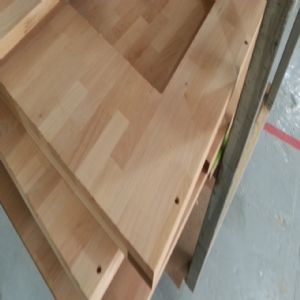 싱크대상판 원목(특수목) 36mm(뒷턱포함,싱크볼 별매)(기타볼(도면))(오리나무) (2465*36*600)(샌딩)(1개)