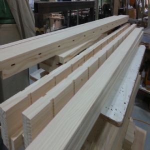 스마트 2층 침대(오른쪽)(소나무) (2100*2017*1200)(샌딩)(1개)