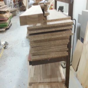 싱크대 ( 하부장4268 mm * 700 mm * 570 mm)(물푸레문짝)(32mm)(내부장 오크색)