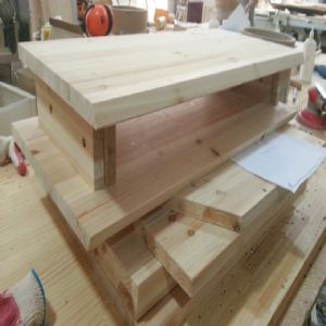 원목 18mm 최고급 건강 개집(샌딩포함)(삼나무) (500*670*590)(1개)