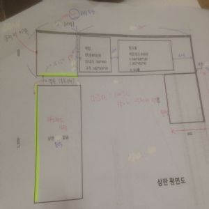 싱크대 ( 상부장3468 mm * 800 mm * 310 mm 하부장2900 mm * 700 mm * 570 mm)(앨더문짝)(0 mm)(내부장 오크색)