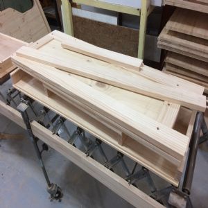 시즈닝 주방수납장 트리오  18mm(소나무) (1600*1000*400)(1개)