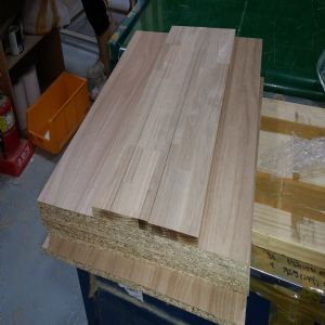 싱크대 ( 하부장8000 mm * 700 mm * 570 mm)(물푸레문짝)(0 mm)(내부장 오크색)