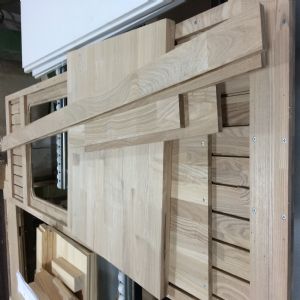 싱크대 ( 하부장2600 mm * 700 mm * 570 mm)(물푸레문짝)(0 mm)(내부장 오크색)