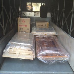 싱크대 ( 하부장3250 mm * 700 mm * 570 mm)(물푸레문짝)(0 mm)(내부장 백색)