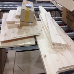 유로 원목 키큰 투명문 책장(투명강화유리)(홍송) (900*1980*300)(샌딩)