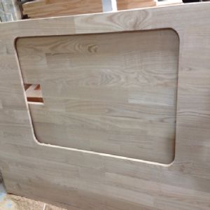 싱크대상판 원목(특수목) 42mm(오일 코팅,뒷턱포함,싱크볼 별매)(기타볼(도면))(물푸레) (3920*42*600)