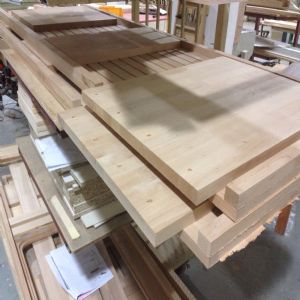 싱크대 ( 하부장5600 mm * 700 mm * 600 mm)(앨더오리나무(오일코팅))(내부장 오크색)