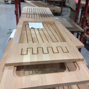 싱크대 ( 상부장1365 mm * 800 mm * 310 mm 하부장3600 mm * 700 mm * 600 mm)(앨더오리나무(오일코팅))(내부장 오크색)