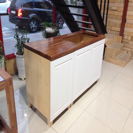 망치로 쳐도 깨지지 않는 멀바우 원목 싱크대 상판