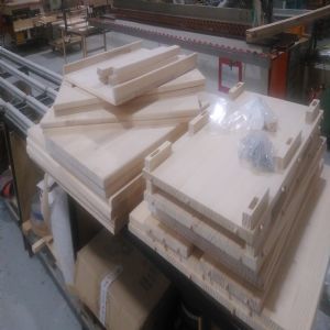 다기능 좌탁용 바퀴달린 공간박스 18mm(소나무) (760*500*445)