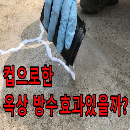 컵으로한 옥상방수가 효과있을까? 비오기를 기다렸다.