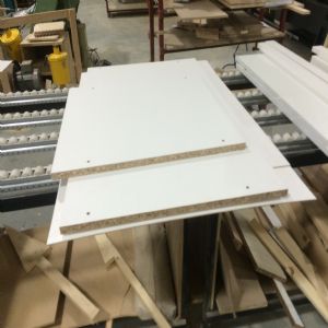 싱크대 ( 상부장500 mm * 800 mm * 310 mm)(UV백색)(내부장 백색)