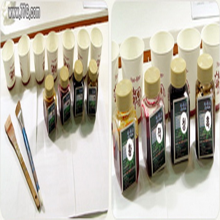 무지개 색상 만들기 천연스테인을 이용한 조색방법