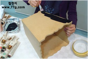 가구의 포인트 아크릴칼라 사용법 2 가구의 포인트를..(스탠실 기법)(동영상)