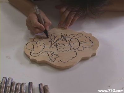 목재를 캔버스 처럼.. 우드마커로 그림그리기(동영상)