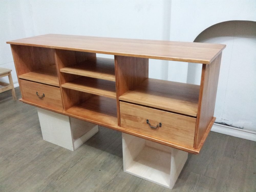 AV 장(도색 완제품)(스테인 + 바니쉬 반광 네츄럴 오크)(1개)