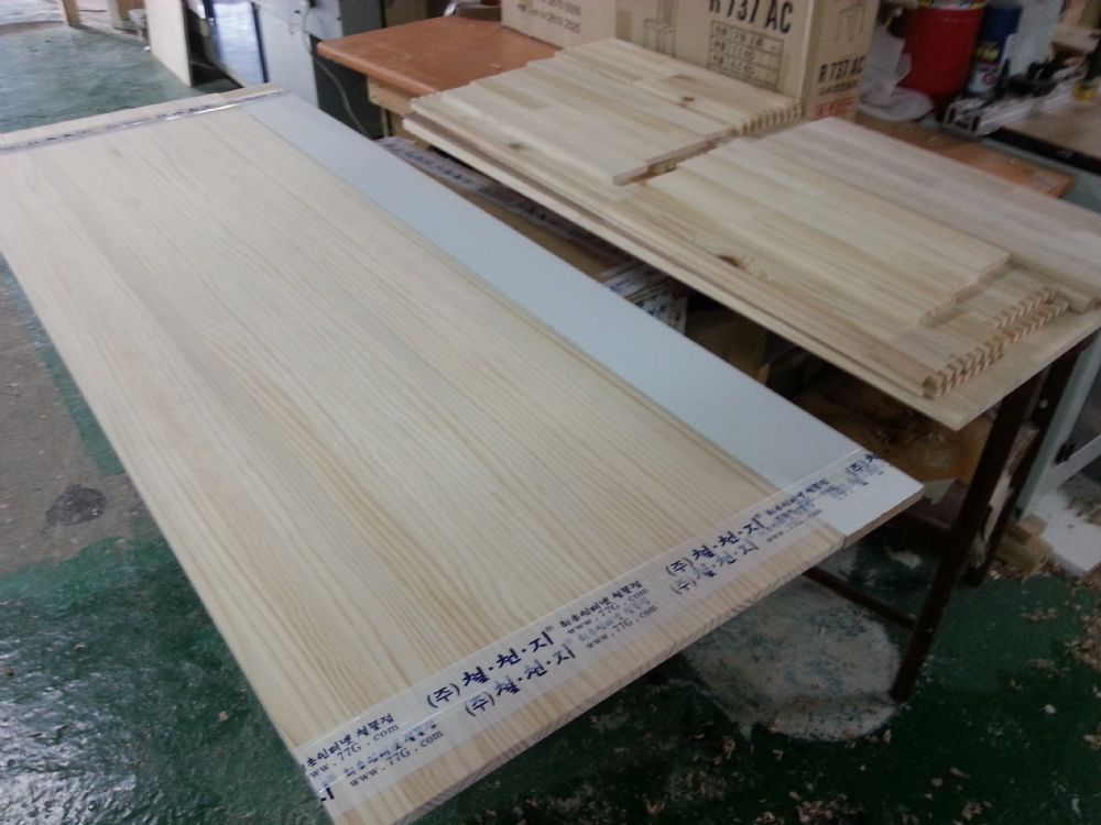 시즈닝 주방수납장 트리오  18mm(소나무) (1800*800*550)(샌딩)(1개)