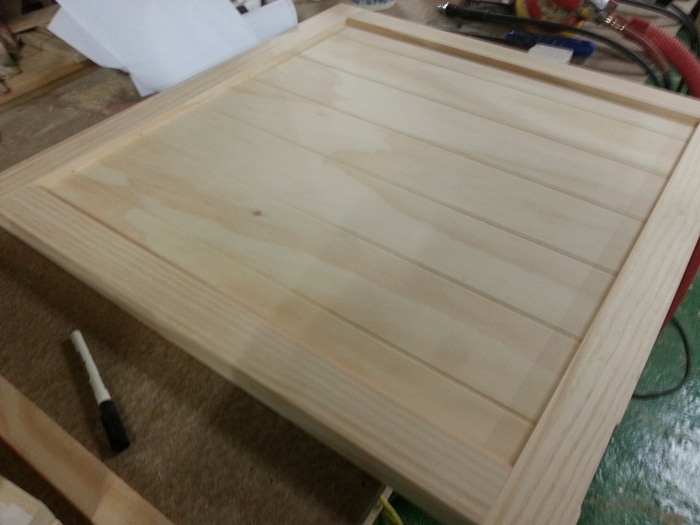 패널 짜임문(완성품) 스윙도어(철물포함) 한쪽문 두께 30mm(소나무) (700*700*32)()(1개)