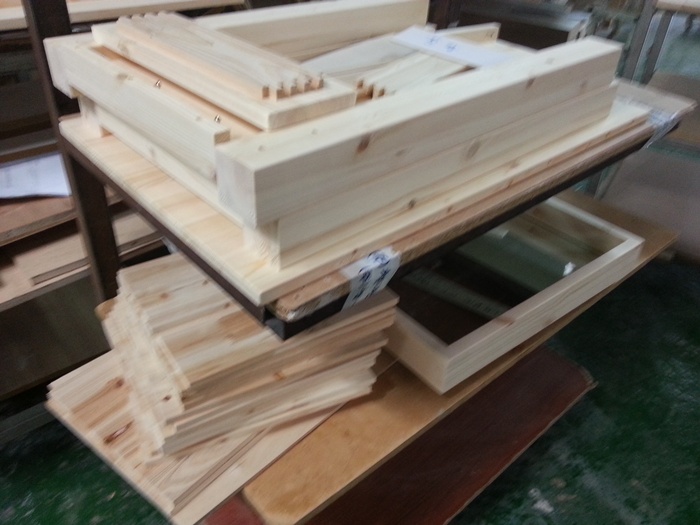 천연 원목 건강 일반 책상 서랍없음(홍송) (850*730*500)(1개)