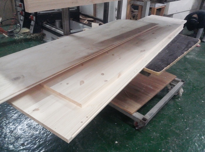 모던 2단 원목 장식장(홍송) (500*1800*450)(2개)