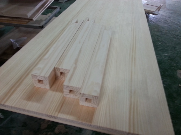 베이직 6인용 원목 식탁(소나무) (2100*700*800)(1개)